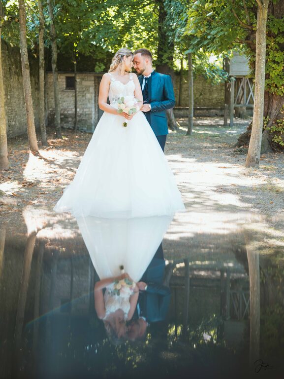 Mariage photographié : Voûtes du Plessier (Somme)